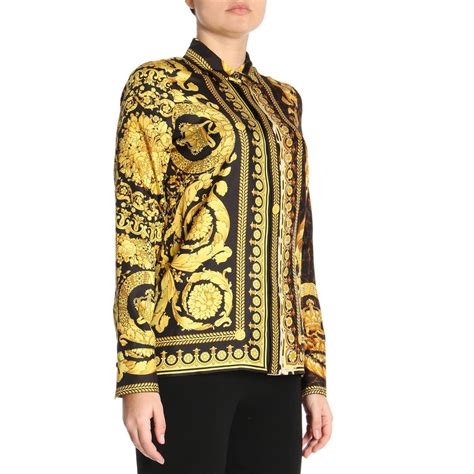 versace gold studded shirt|authentic Versace shirt.